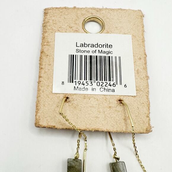 Scout Labradorite Stone Earring Minimalist Jewelry Dangle Drop Casual Classic - Picture 2 of 6